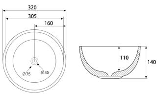 Раковина ABBER Bequem AC2106RG 32см розовое золото